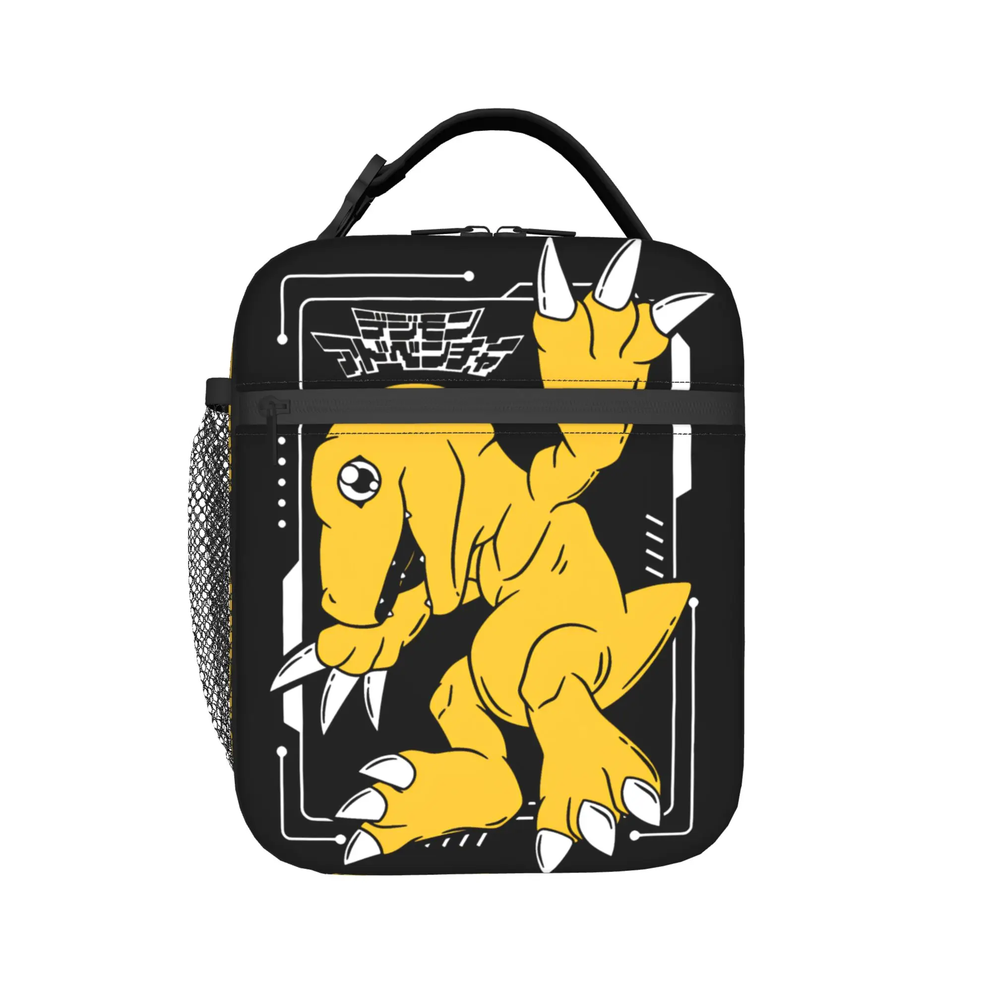 

Digital Monster Digimon Agumon Accessories Insulated Lunch Bag For Picnic Food Container Portable Cooler Thermal Lunch Box