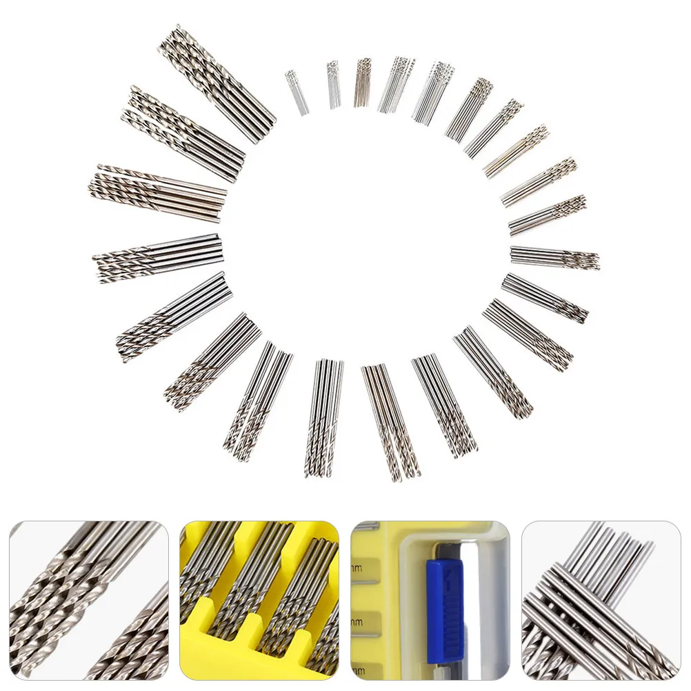 150Pcs Mini Hss Drill Bit Set 0.4-3.2mm High Hardness Plastic Case Electronics Crafts Jewelry Watch Making Tools