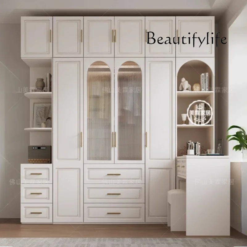BJ White Closet For Clothes Home Bedroom Organizer Comfortable Storage Cabinet/ Closet Full Save Shelves Shelf Wardrobe Furnitur