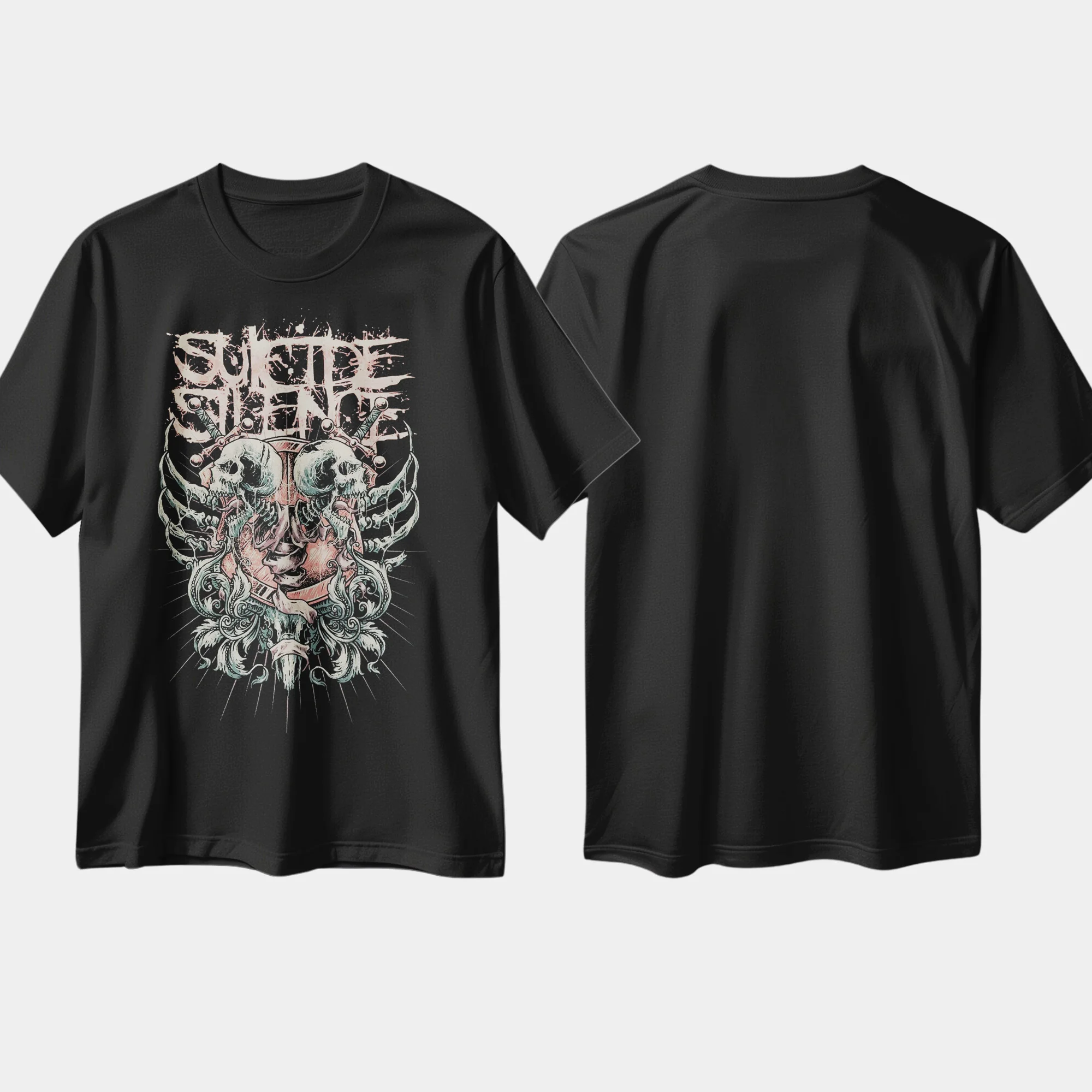 Rock Band T-shirt Suicide Graphic Silence American Deathcore-band Rock and Roll Cotton Round Neck Men Women Tees Short Sleeve