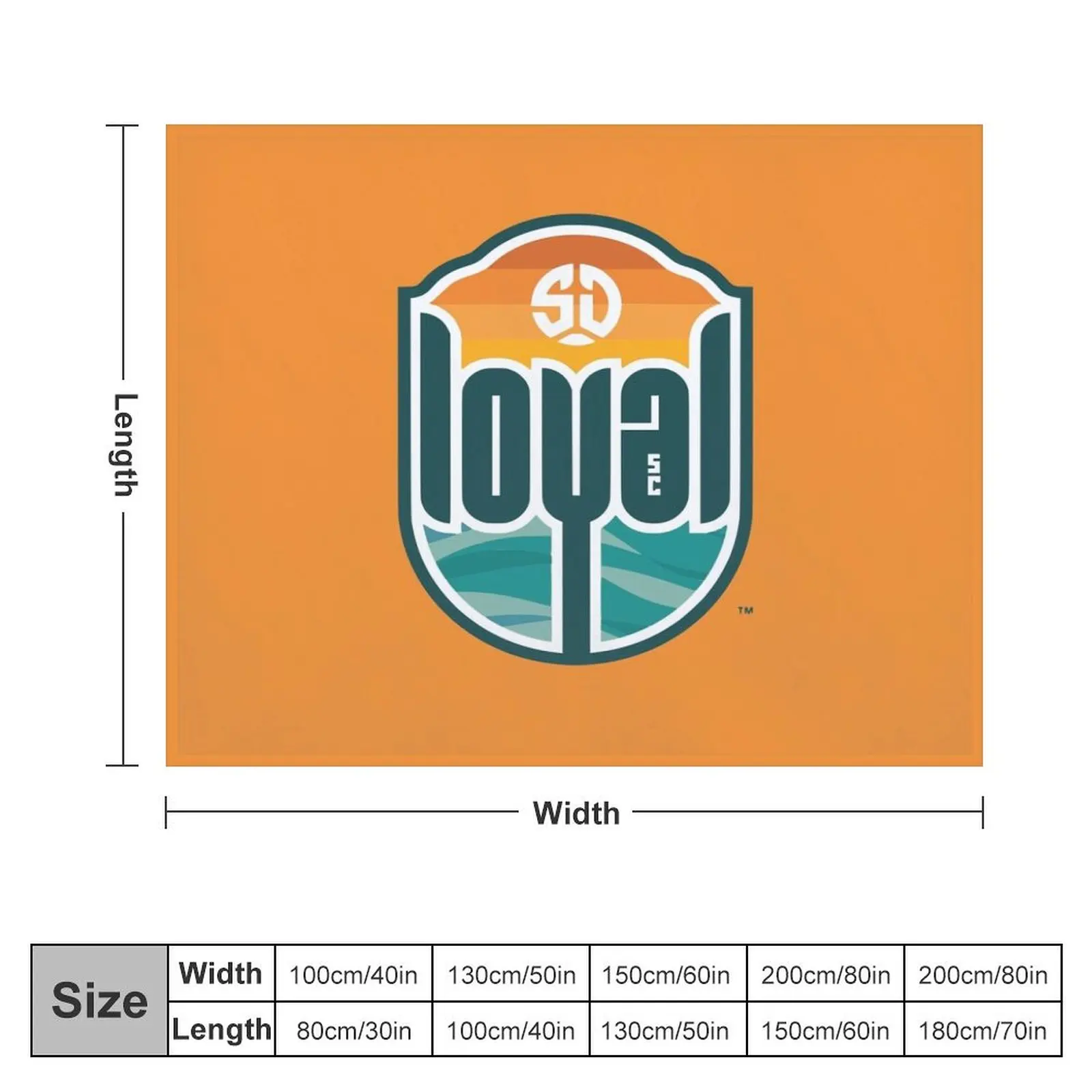 San Diego Loyal SC Throw Blanket Weighted Flannels Designers Blankets