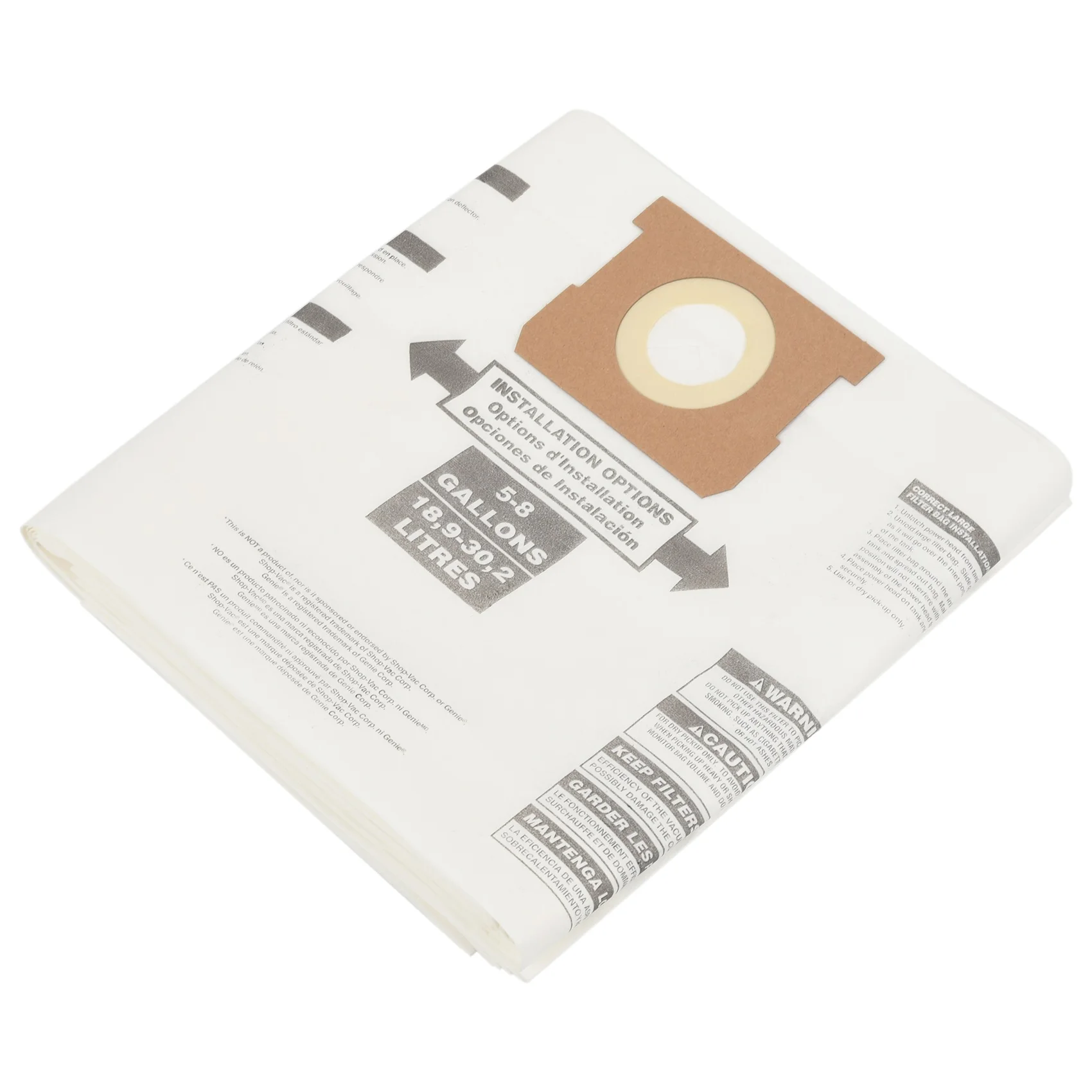 -A90P 6 Pcs Universal Dry Vac Dust Bag 5 To 8 Gallon Vacuum Cleaners For Shop Vac 5-8 Gallon Ridgid VF Dust Bags