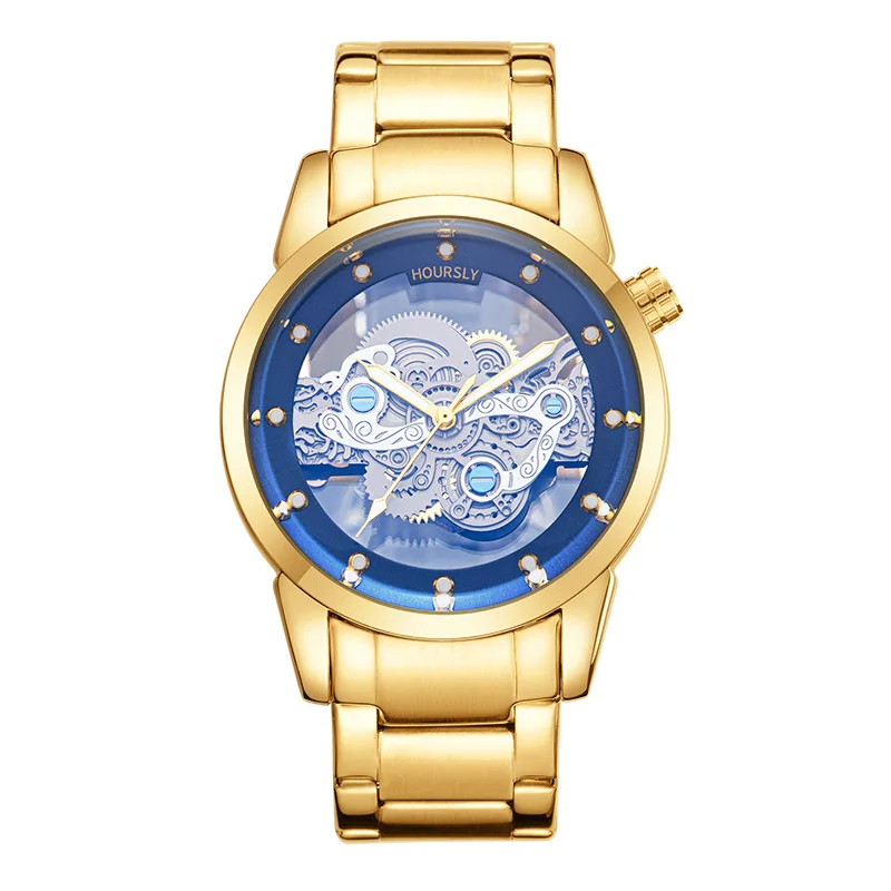 

Мужские часы, персонализированные полые студенческие прозрачные кварцевые водонепроницаемые часы