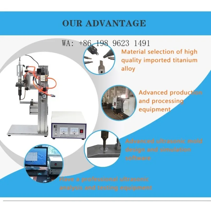 High Power Ultrasonic Mask Ear Loop Spot Welding  Automatic High Efficiency N95 Mask Ear Wire Welding Equipment