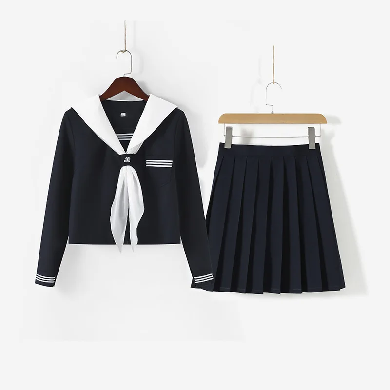 Traje de marinheiro estilo universitário ortodoxo coreano feminino, fato de marinheiro, uniforme JK, estudante japonês Seifuku, uniforme escolar feminino