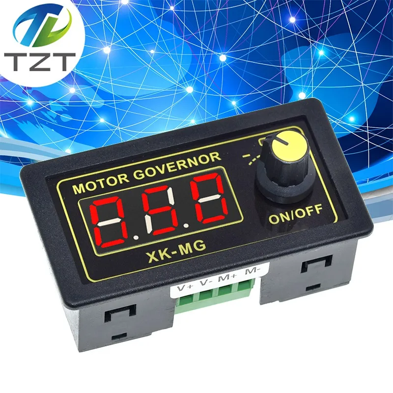 DC 5-30V 12v 24v 5A DC Motor Controller PWM Adjustable Speed Digital display encoder duty ratio frequency MAX 15A ZK-MG