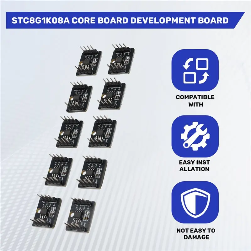 【VALUE MONEY】10Pcs STC8G1K08A Core Board Development Board STC8G1K08A Core Board 51 8-Pin MCU Development Board For DIY Embedded
