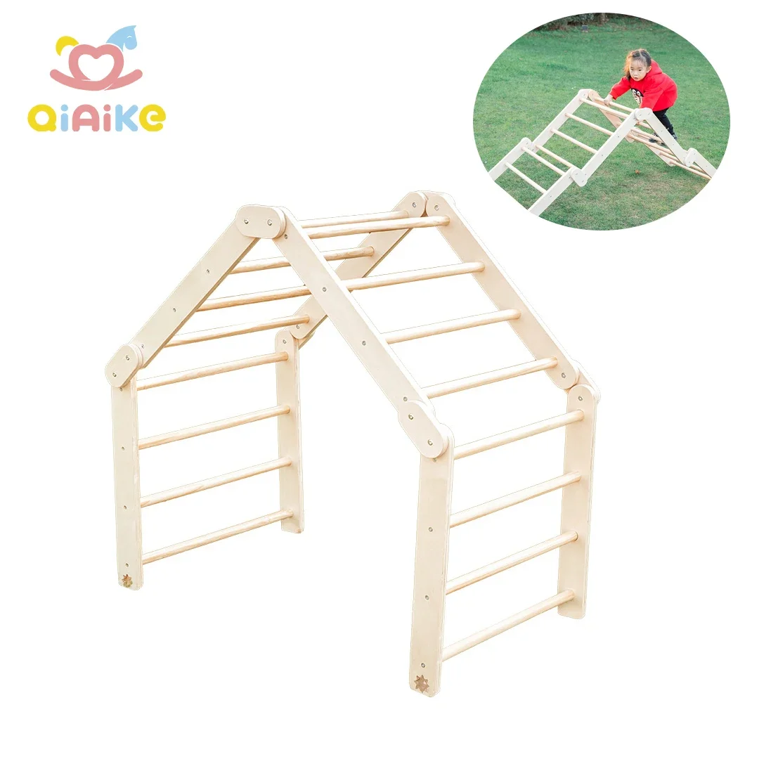 2022 Kindergarten children wooden kids Montessori outdoor wood equipment Outdoor Wooden Playground