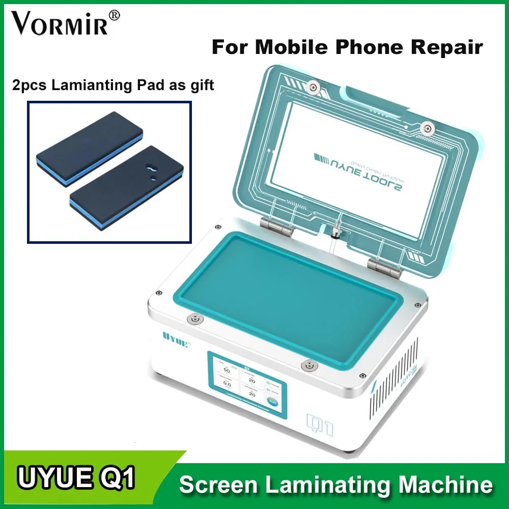 

Uyue Q1 LCD Screen Laminating Machine With Built-in Air Compressor Vacuum Pump For Phone Flat Curve Screen in 9 inch Repair Tool