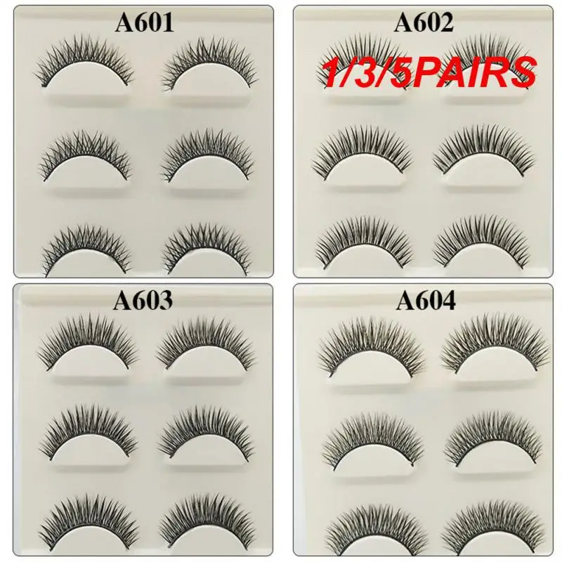 1/3/5PAIRS 3d Faux Mink Hair Fluffy Long-lasting Lightweight Instant Glam Easy To Apply Unleash Your Beauty Long Fluttery Lashes