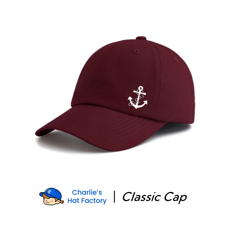 1 pc Anchor Printed Baseball Cap, Stylish Trendy Classic Soft Sweatband Adjustable Size