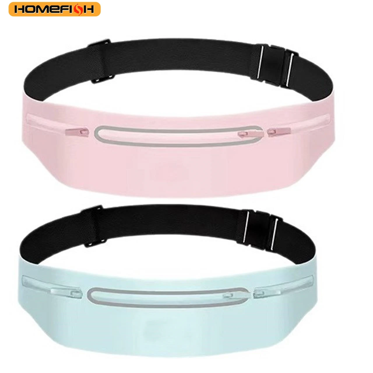 HOMEFISH Riñonera Deportiva Impermeable para Correr, para Hombre y Mujer, Cinturón Multifuncional para Guardar el Teléfono