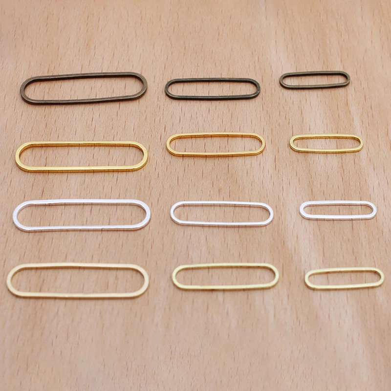20pcs Metal Oval Hollow Frame Charms Pendant Earrings Bracelet Necklace Connectors for DIY Jewelry Making Findings Wholesale