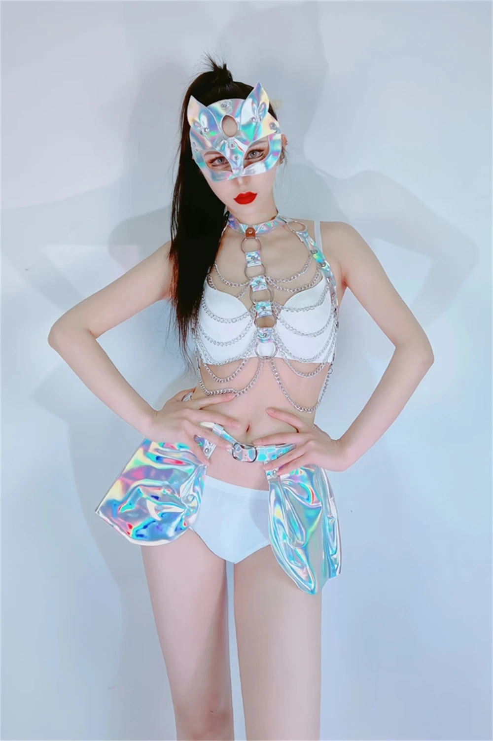 New DS Performance Dress New Sexy Gogo Leading Dance Dress Laser Set Atmosphere Tour Stage Dress Set