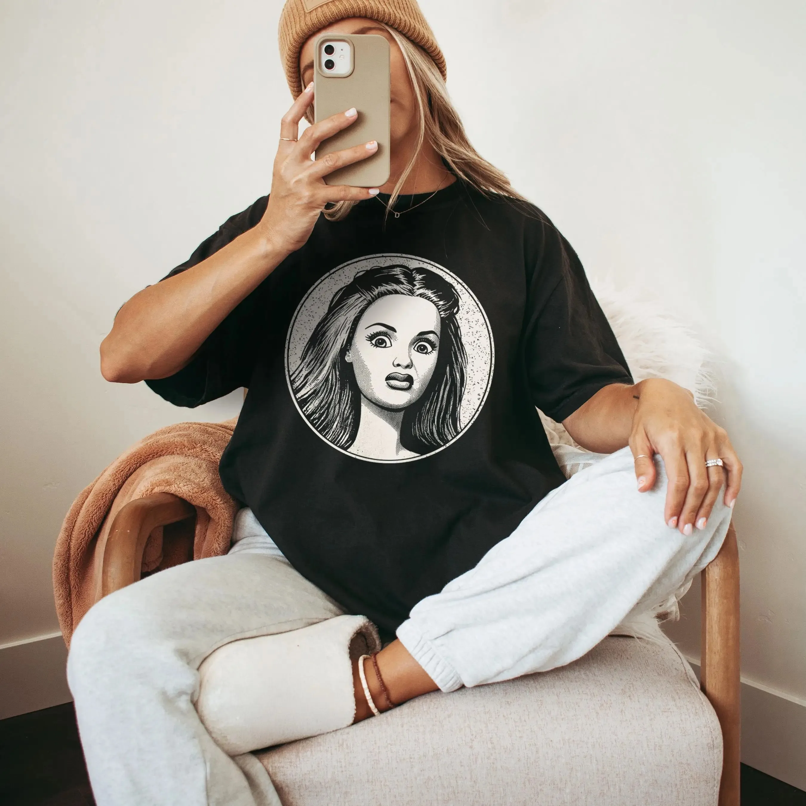 Disgusted Doll Face T-Shirt Funny Mem Cvursed Image Graphic Oversized Streetwear Summer Men Women Loose Breathable T-shirt Top