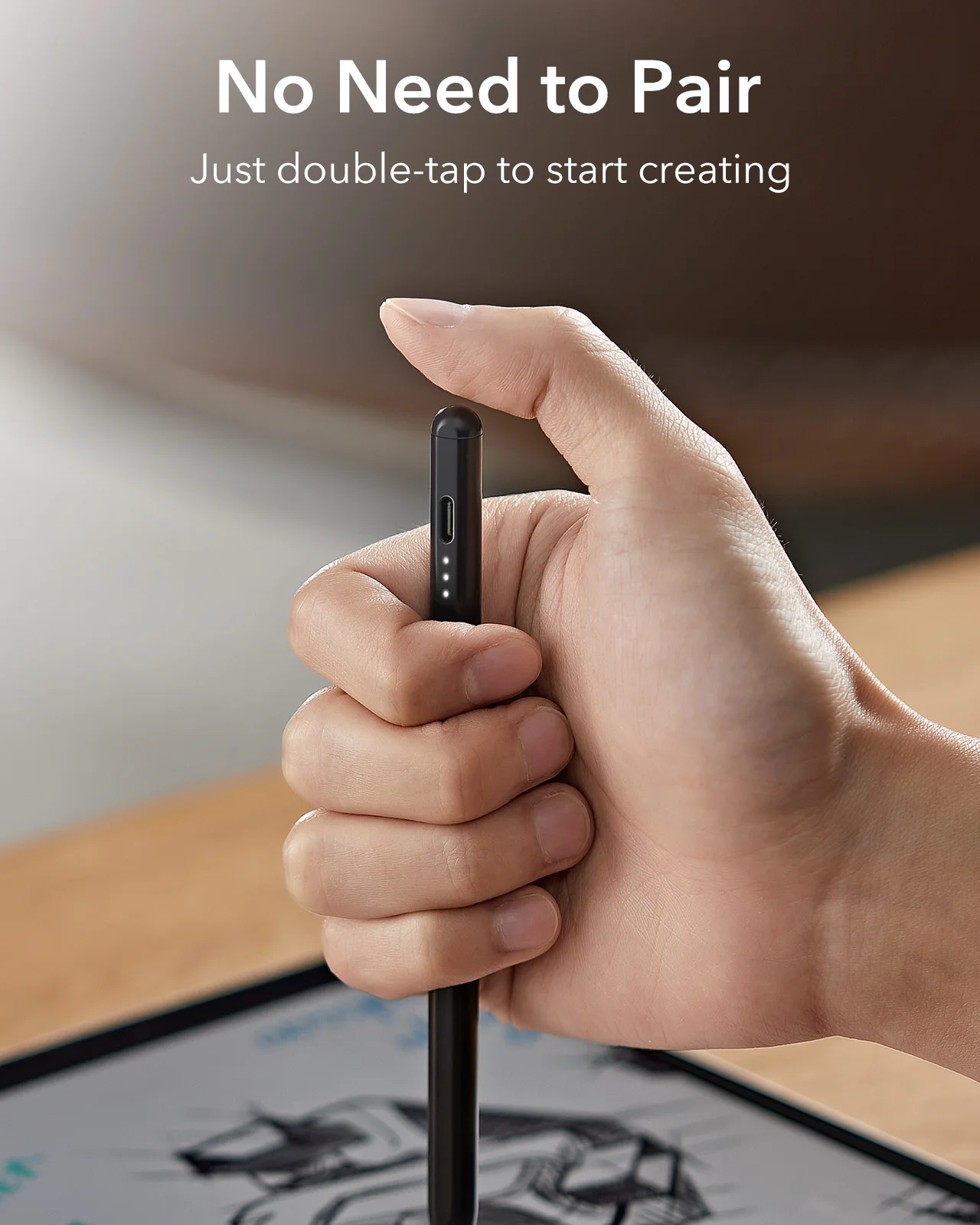 ESR Stylus Pen for iPad  2018-2022 iPad Pro 12.9/11 Inch with Tilt Sensitivity Palm Rejection Compatible with iPad Air 5/4 iPad