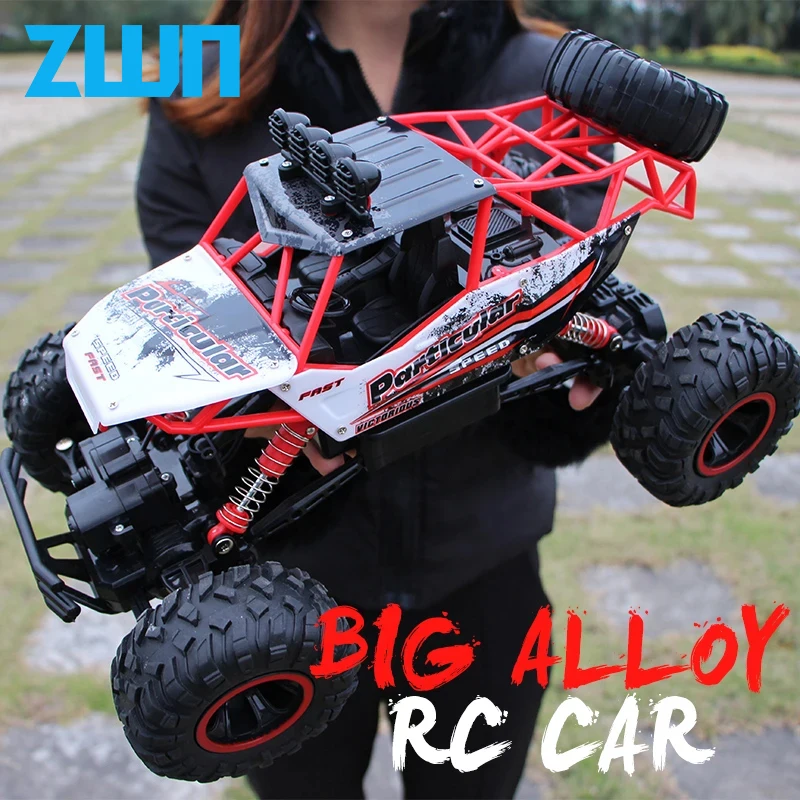 מכונית RC 4WD ZWN 1:12 / 1:16 עם תאורת LED, שלט רחוק לרדיו 2.4G, משאיות שליטה בשטח לילדים