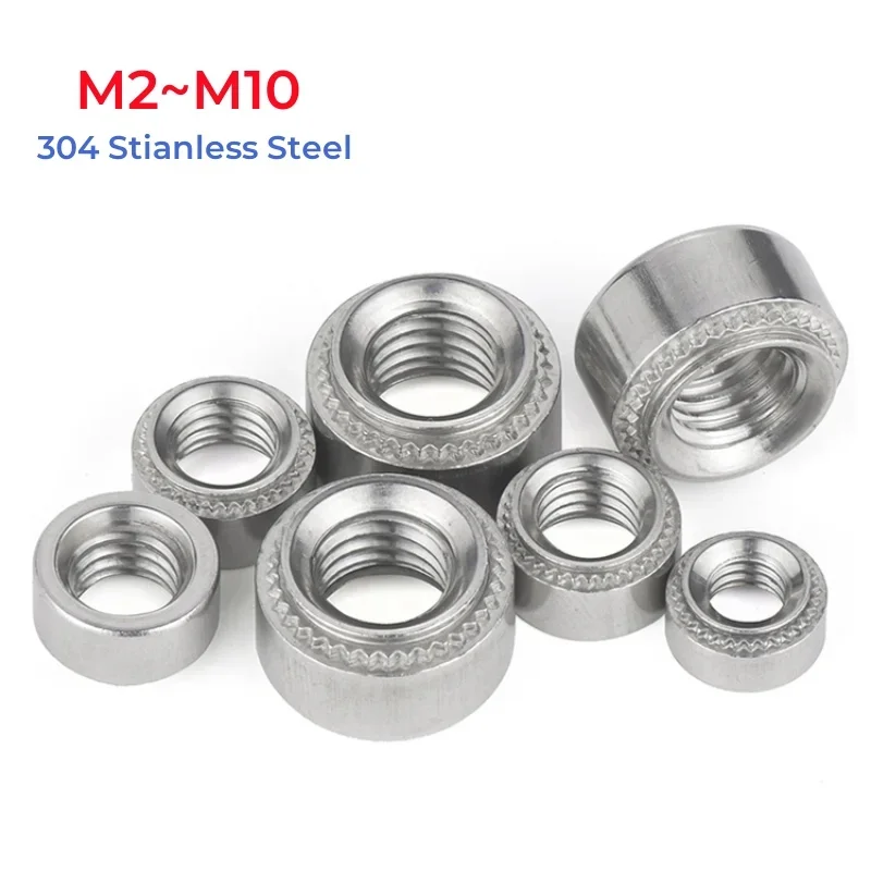 304 Stianless Steel Pressure Riveting Nut M2 M2.5 M3 M4 M5 M6 M8 M10 Self Clinching Nut Swage Nut Sert Press Nuts