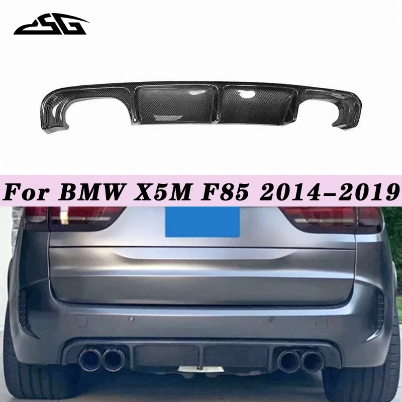 

Car Rear Bumper Lip Spoiler Diffuser For BMW X5M F85 2014-2019 Carbon Fiber Rear Lip Splitter Auto Parts Body Kits