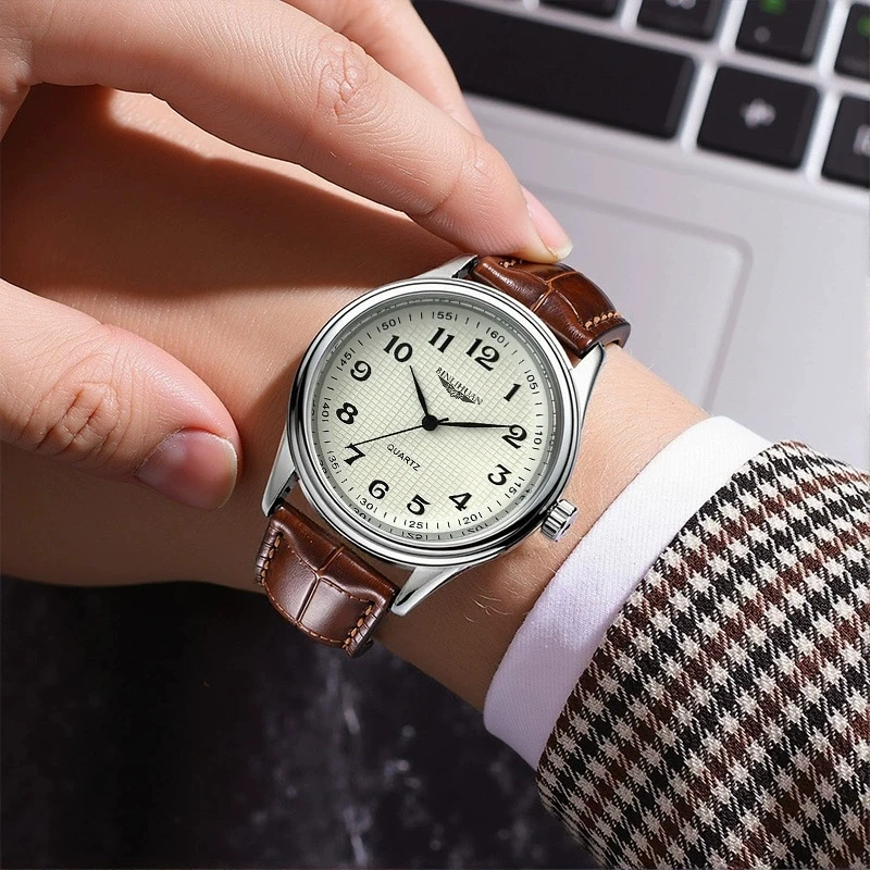 New Fashion Luxury Man Business Leather Watch Men Sports Casual Quartz Watches Male High Quality Clock Wristwatches Reloj Hombre