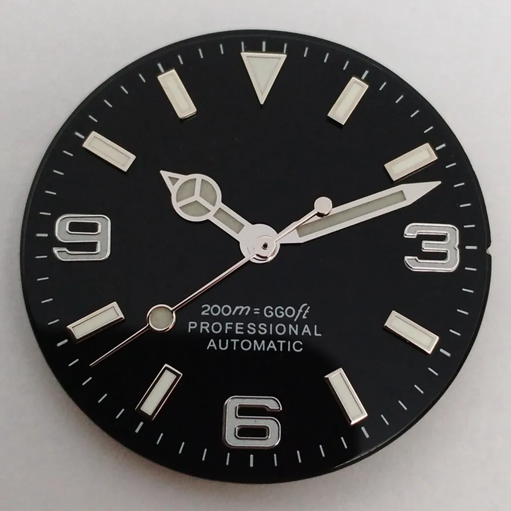 29mm Sterile Watch Dial With Hands Cyan Luminous For NH35 NH36 ETA2836 Miyota 8215 8205 821A DG2813 ETA2824 PT5000 Movement