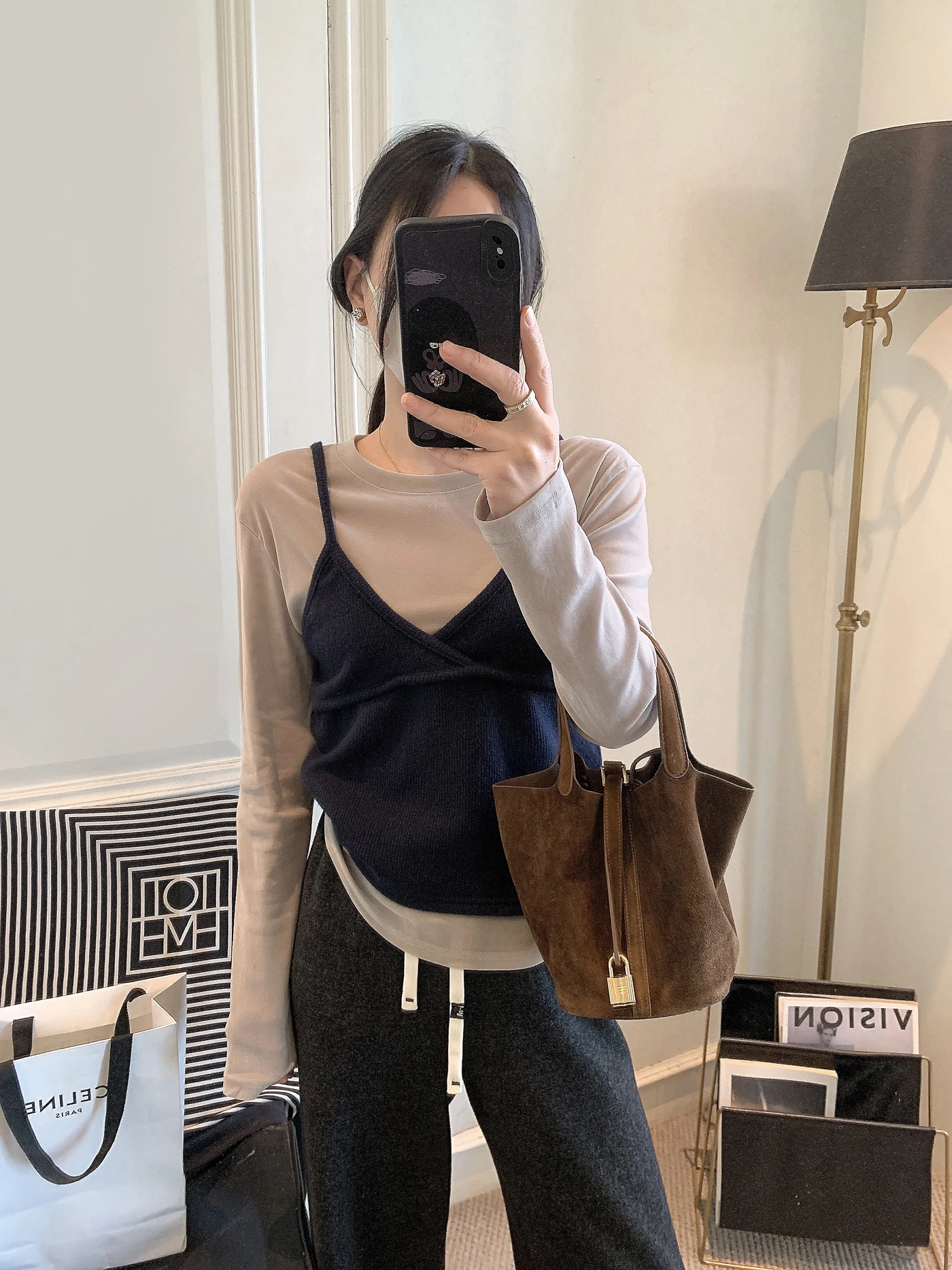 

Velvet Base Layer irt Women's Inner Wear 2026 Early Spring New Korean Faion Strap Vest Two-Piece Set Top Women