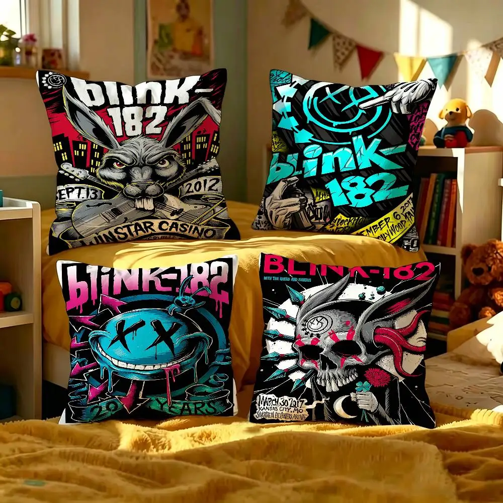 B-Blinks 182 Rock Band Cushion Cover Car Throw Pillow Case For Sofa Car Christmas Gift 40x40cm 45x45cm