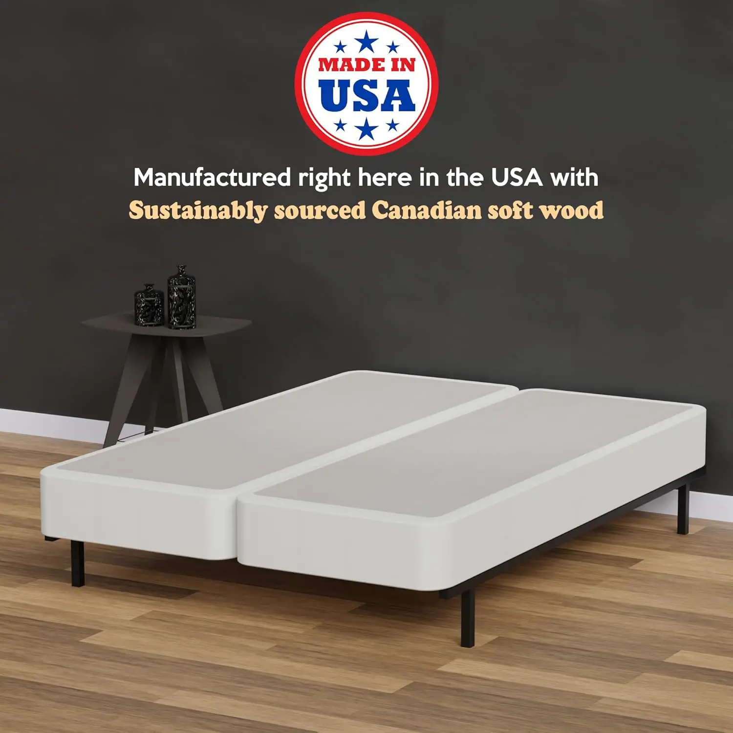 Spinal Solution 8-inch Wood Split Traditional Box Spring/Foundation for Mattress Set