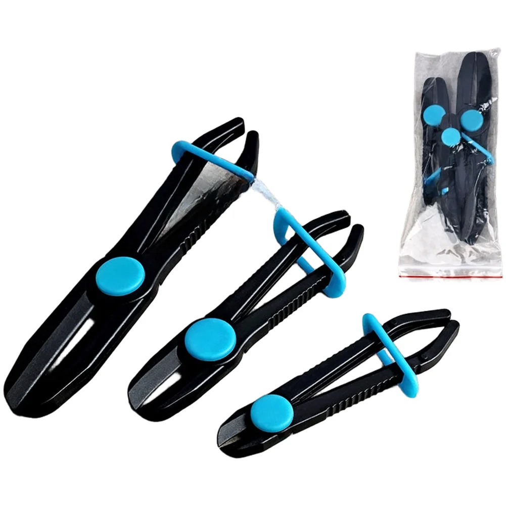 Auto Repair Tool Fuel Line Clamp Set Includes 3 Sizes for Tubing Diameter Range up to 66mm Plastic Blue Construction