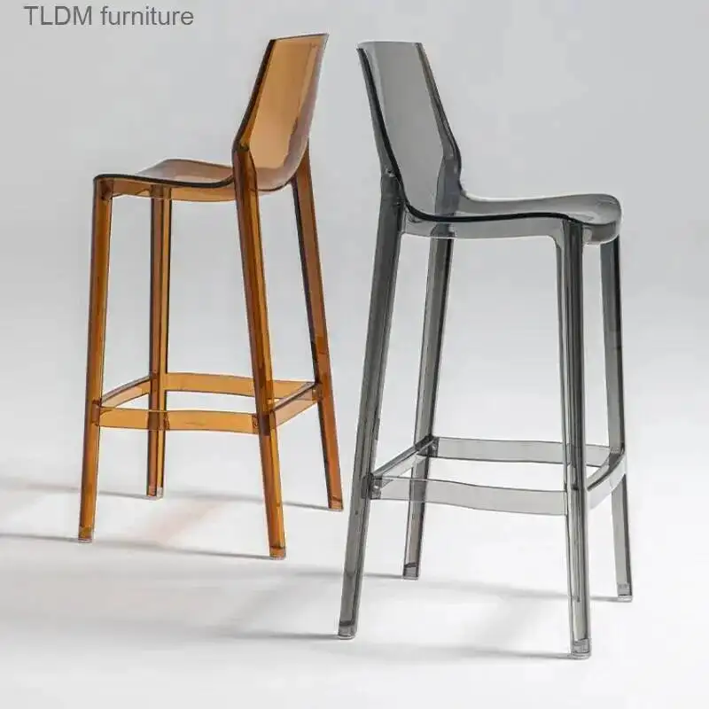 كراسي الألعاب الأثاث الحد الأدنى واضح سيلا ميزة البلاستيك مأدبة شرفة الطعام الشمال مصمم كراسي تناول الطعام عالية المنزل QQ