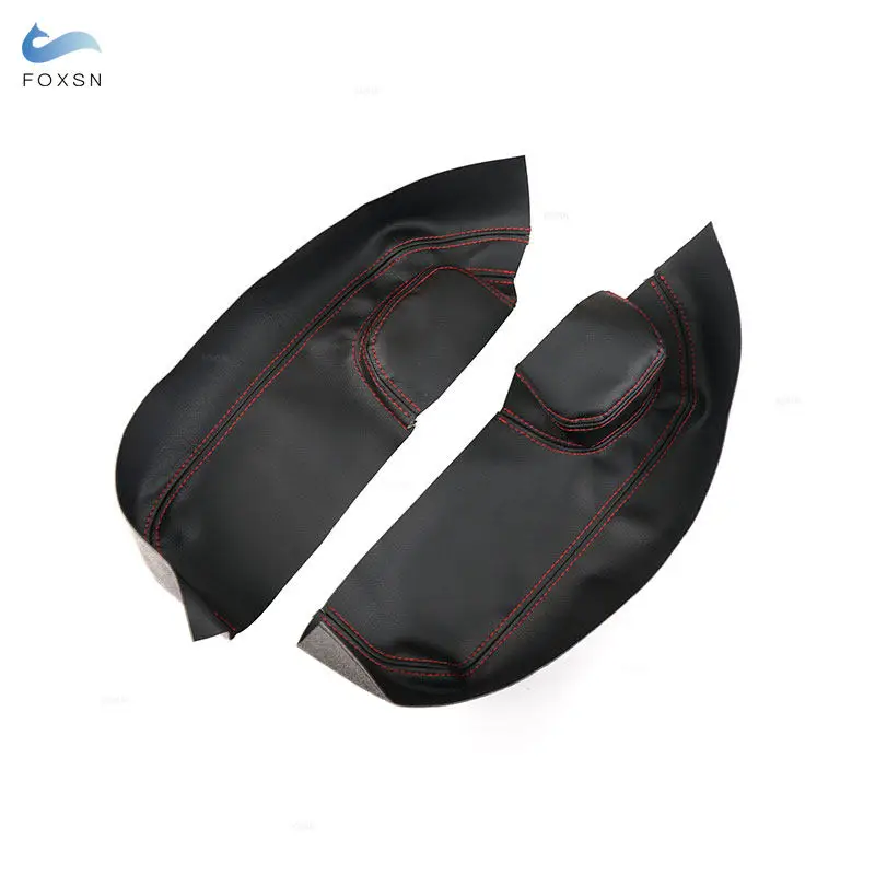 For Dodge Caravan 4 2004 2pcs Microfiber Leather Car Interior Front Door Armrest Handle Panel Cover Trim Decor Accessories