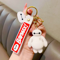 Baymax Keychain Big Hero 6 Cute Doll Keyring Fashion Couple Bag Ornament Key Chain Car Pendant Accessories Gift