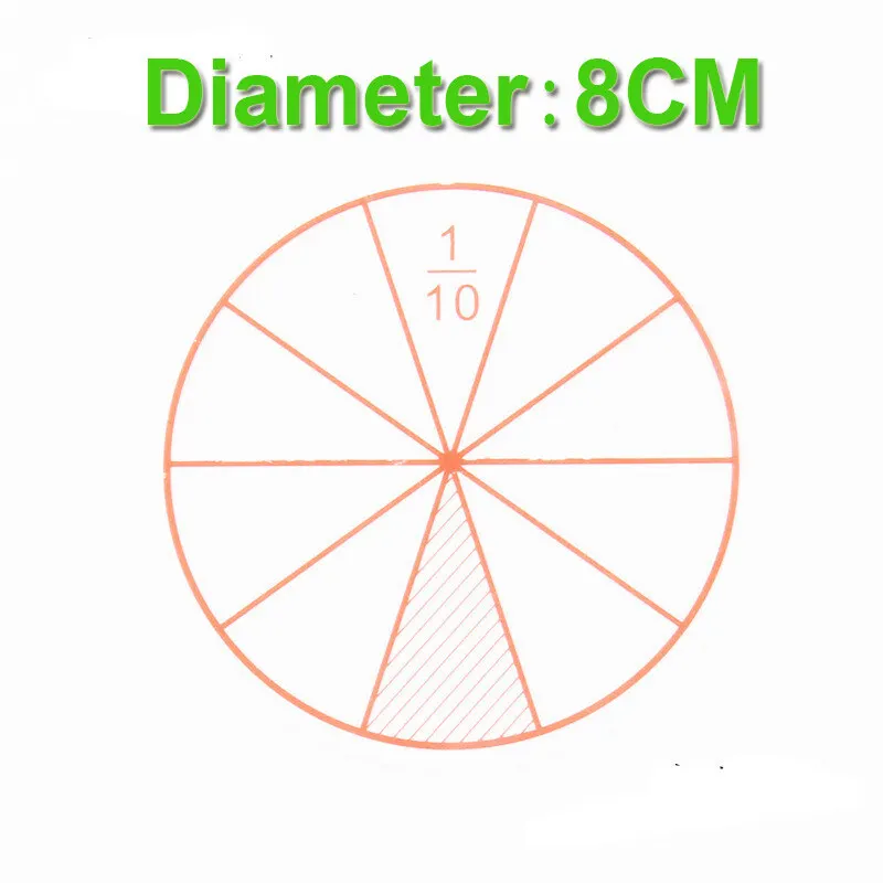 Brinquedos educativos de matemática de plástico para a escola primária, frações numeradas, círculo de matemática, chips de matemática, professor Aids, 1-12, 12pcs