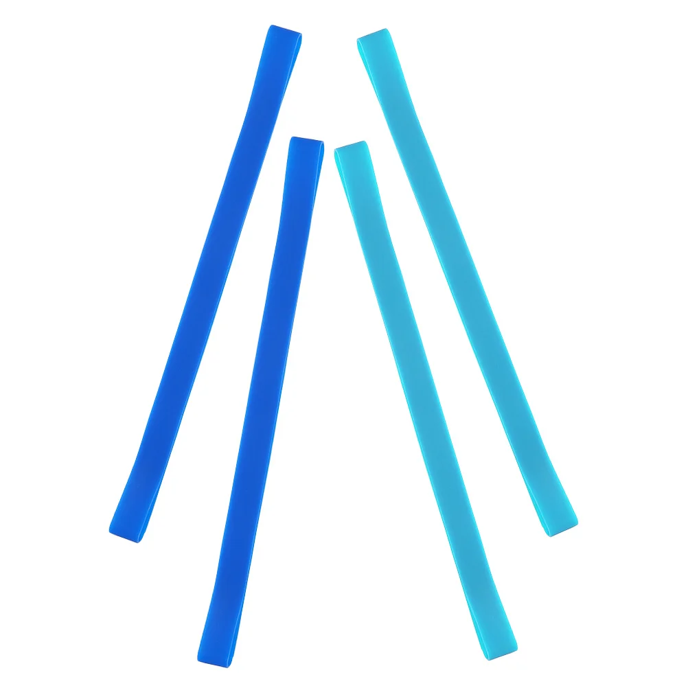 4 قطع من أربطة السيليكون المرنة القابلة لإعادة الاستخدام، أشرطة تثبيت متعددة الأغراض للمناشف والكتب وتنظيم المكتب، تثبيت مرن