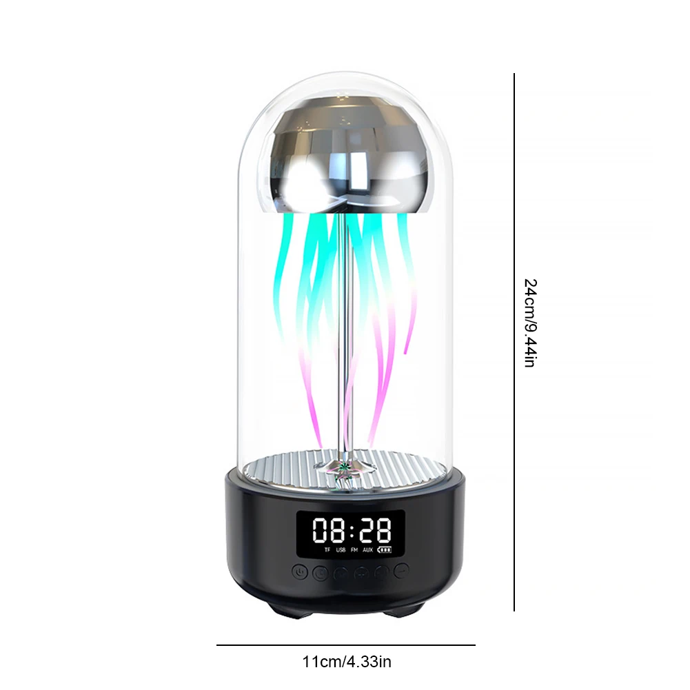 Bluetooth-Compatible Mechanical Jellyfish Speaker with 7 Color Light Smart Jellyfish Speaker Subwoofer for Home Decor