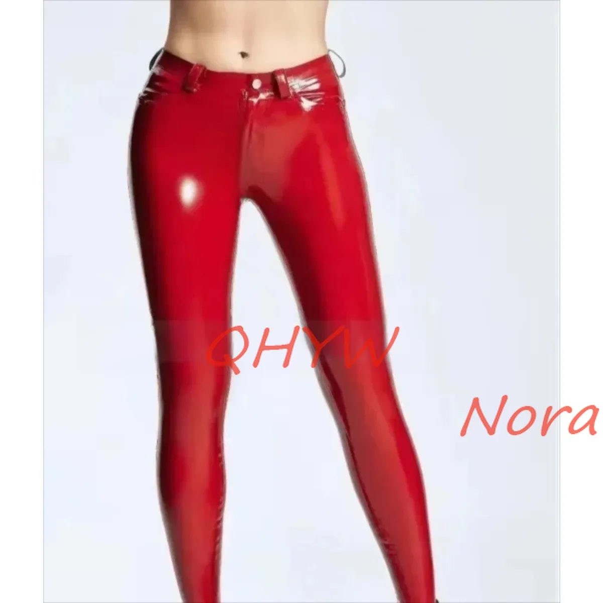 Damen Glänzende Latex-Hosen Leggings Gummi-Hosen Party Clubwear Kostüm-Outfits
