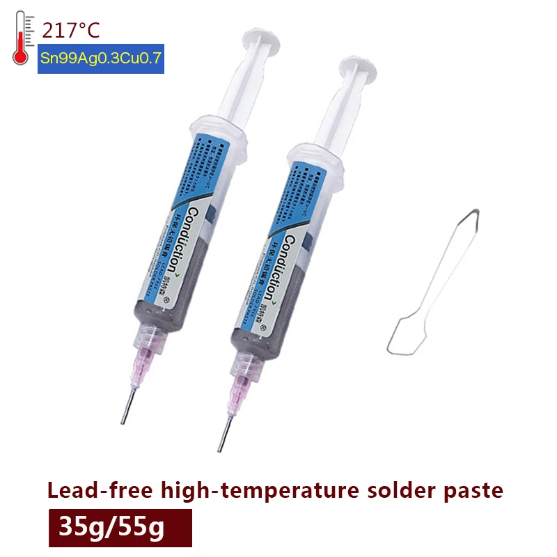 

High-temperature Tin Solder Paste 217°C SMD IC PCB LED Extruder Flux for Soldering Welding Paste for phone Repair Welding Flux