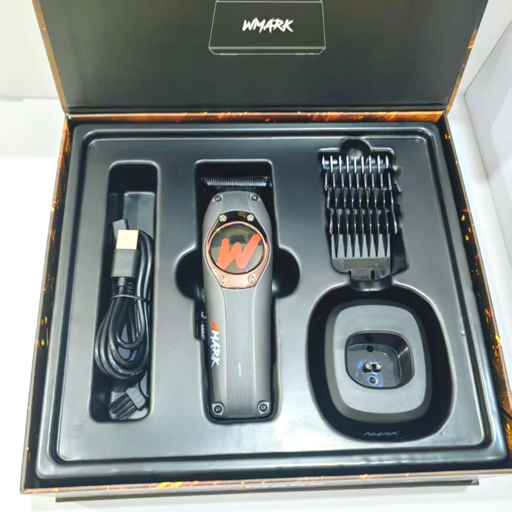 NEW Hair Trimmer WMARK NG-9215 High Speed Professional Hair Clipper, Vector Motor Detail Trimmer, T-style DLC Blade
