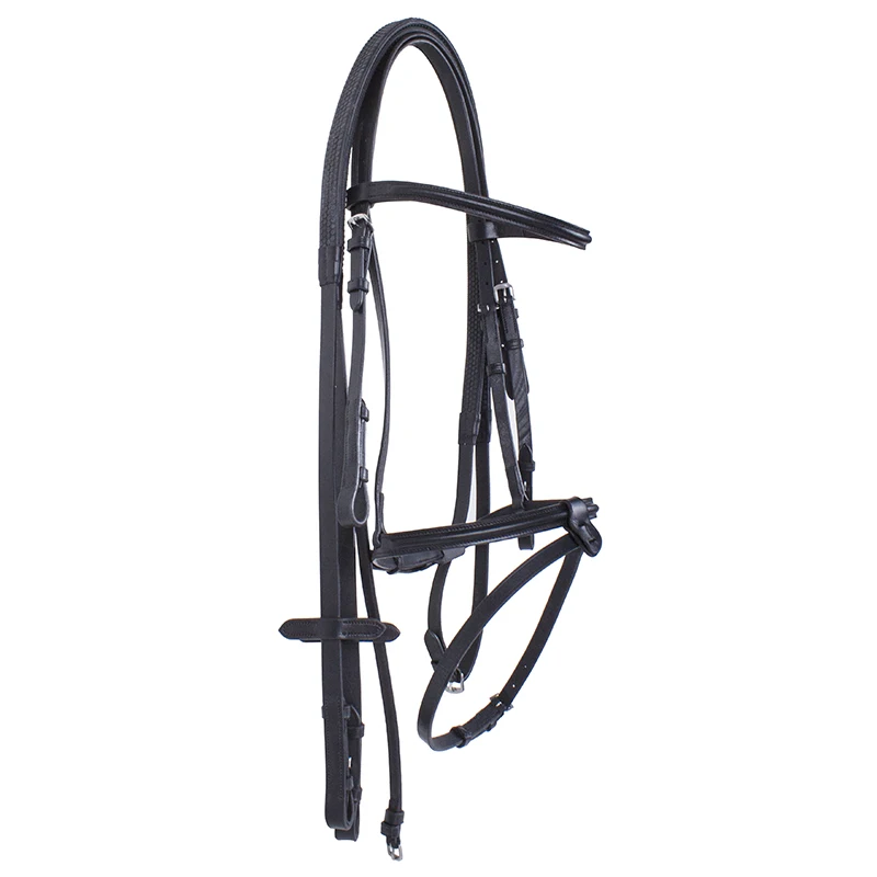 Horse Riding Head Collar and Rope Cowhide leather Halter Riding Horses Reins Equestrian Equipments