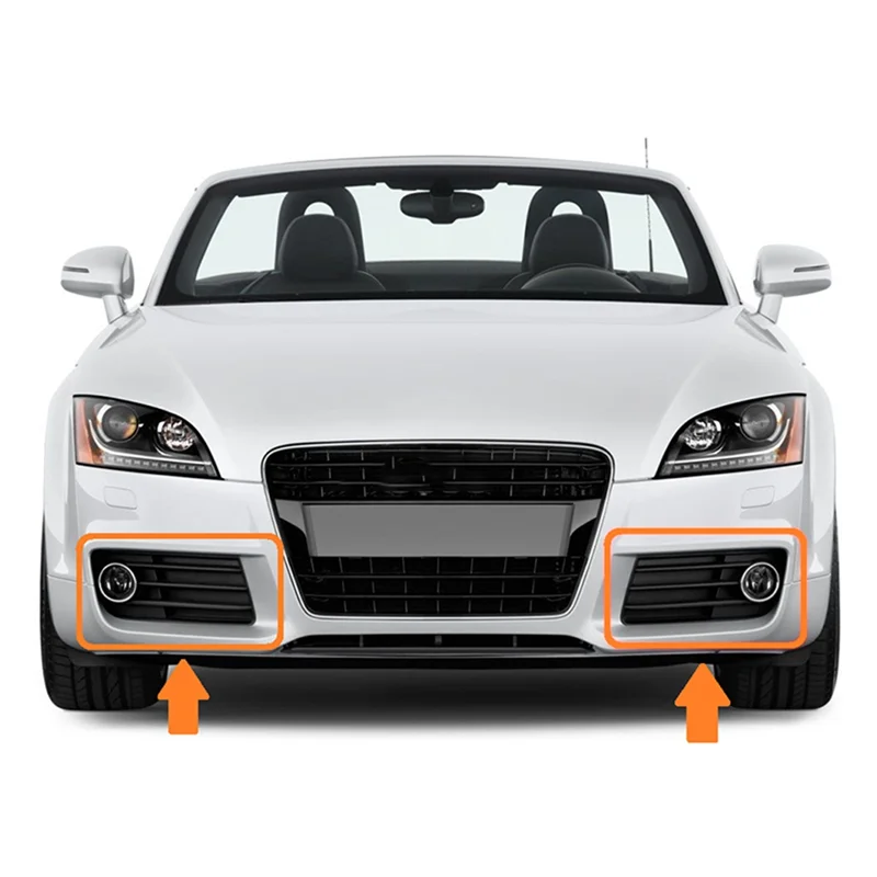 

AU04 -8J0807681J 8J0807682J Front Bumper Fog Light Grille Cover 1 Pair For TT 2011 2012 2013 2014