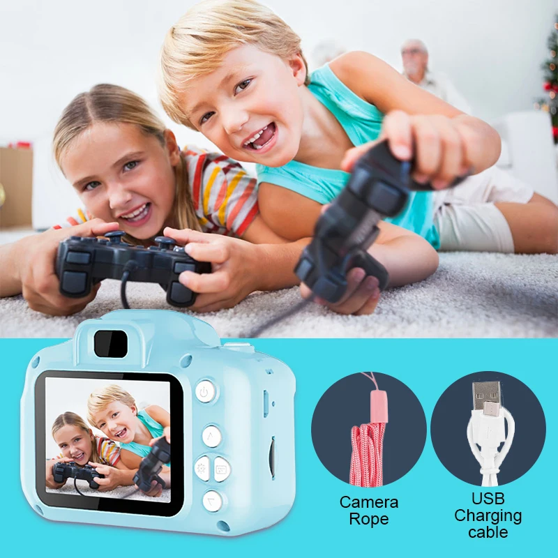 Mini cámara Digital para niños, juguetes educativos para niños, regalo de cumpleaños, cámara de Video de proyección 1080P