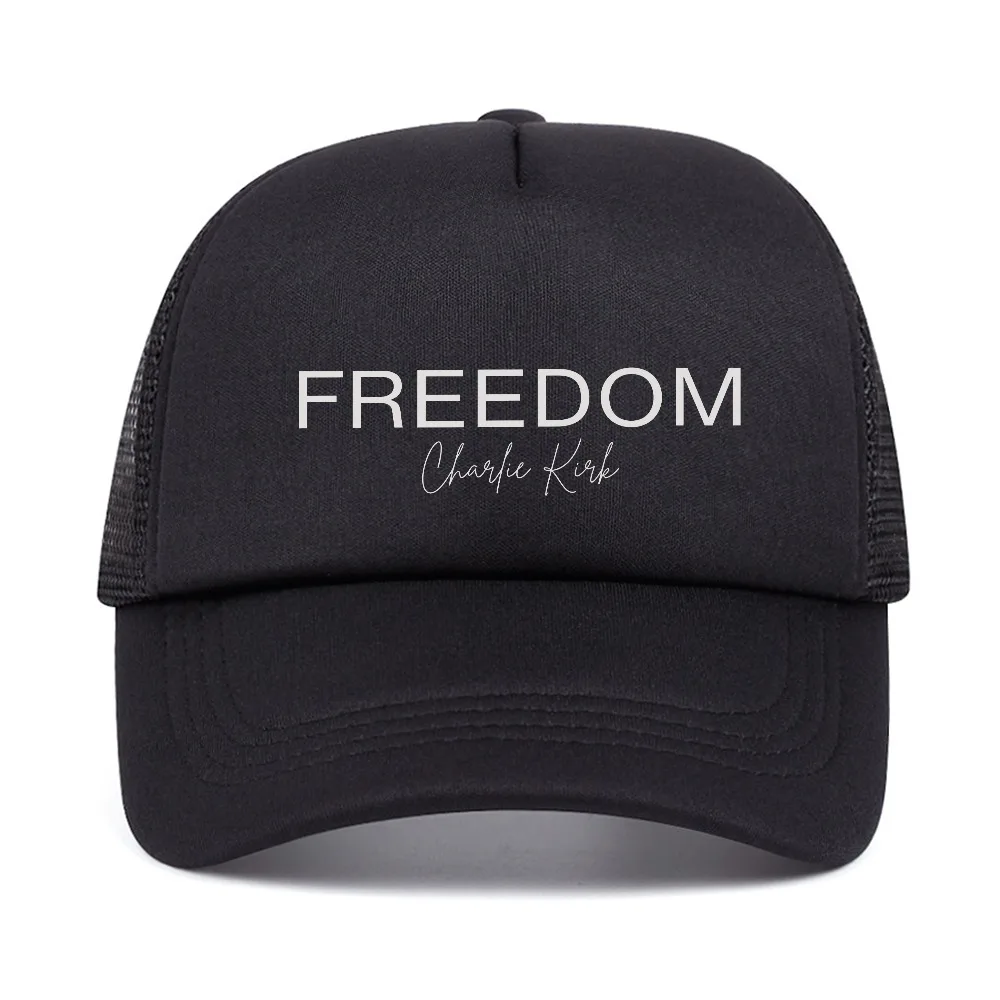 Charlie Kirk Freedom RIP baseball cap summer outdoor breathable Snapback Hats casual adjustable mesh trucker hat golf caps