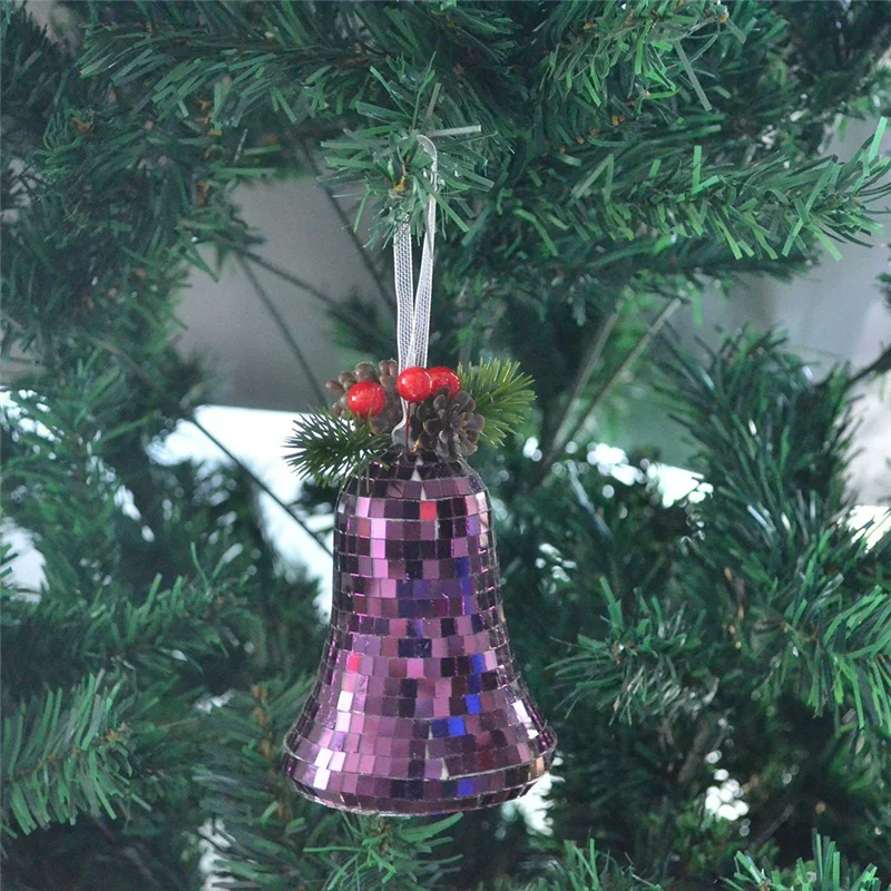 Weihnachtsglocke Dekoration Weihnachtsbaum Anhänger Weihnachten Mosaik Spiegel Glocke Anhänger Home Weihnachtsdekoration-AC08
