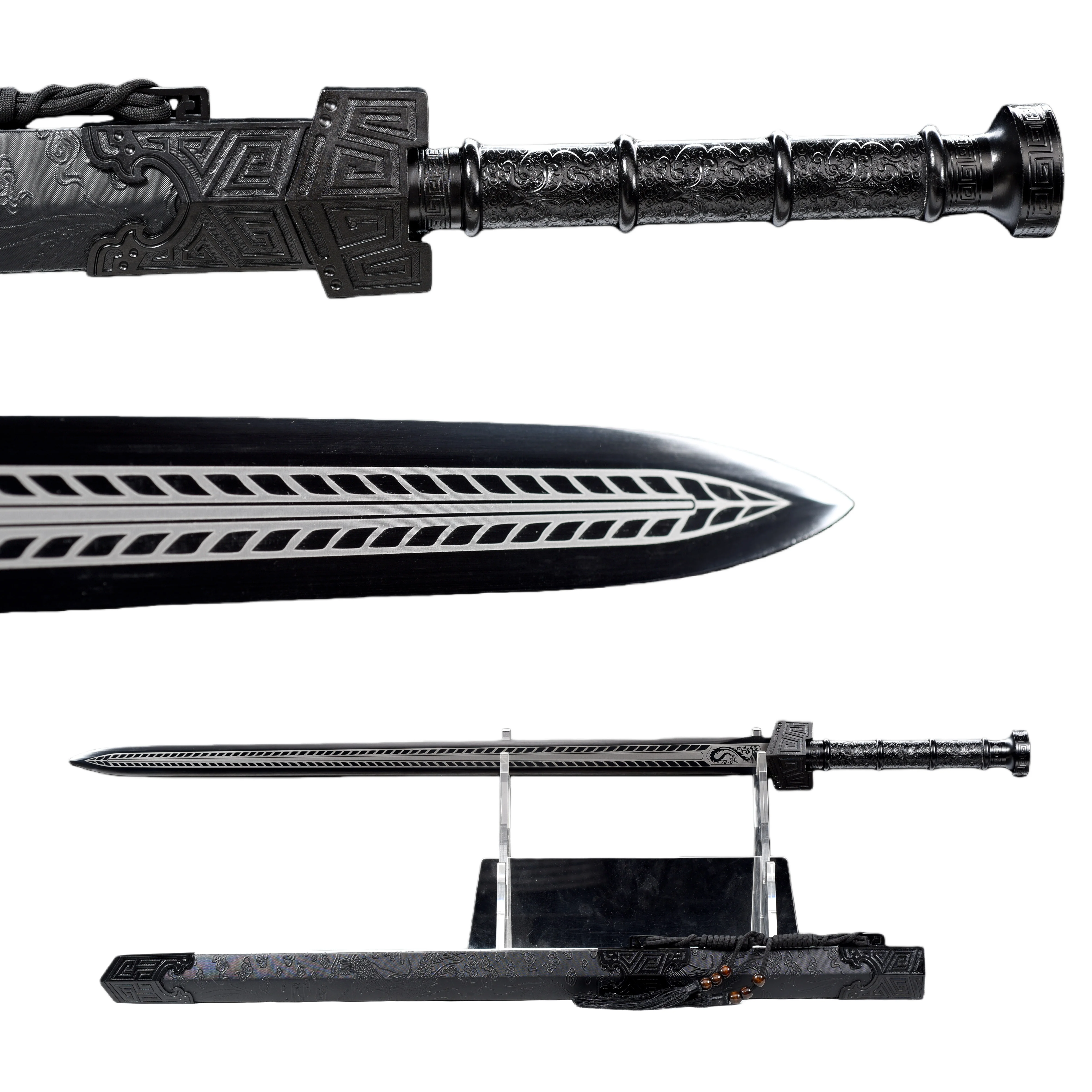 The medieval Chinese Shadow Dragon Pool Sword Templar Knights cosplay True Steel Crusader Role-play sword-wielding warrior Honor
