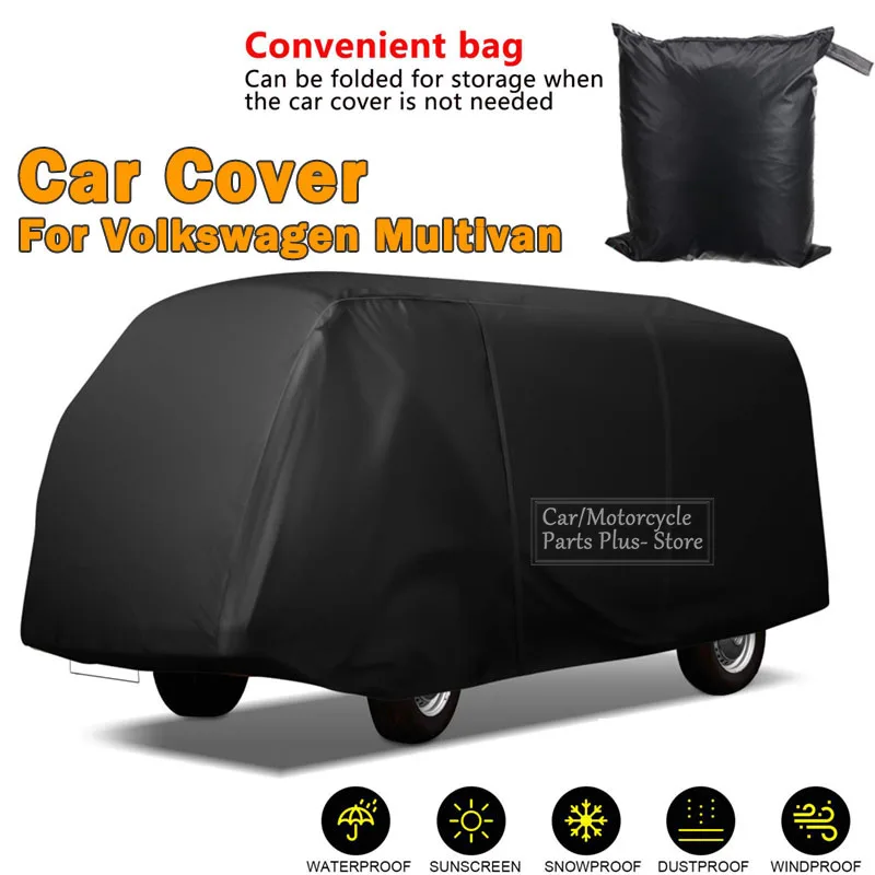 Universal Full Car Covers For VW T2 T25 Camper Breathable Waterproof Black Sun Protection Cover Dust Rain Snow Cover Protection