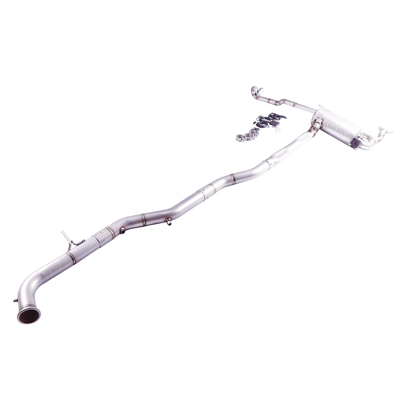 For 2013 Mercedes-Benz ML 350 3.0T diesel version 304 stainless steel catback exhaust system matching AMG four out rear bumper