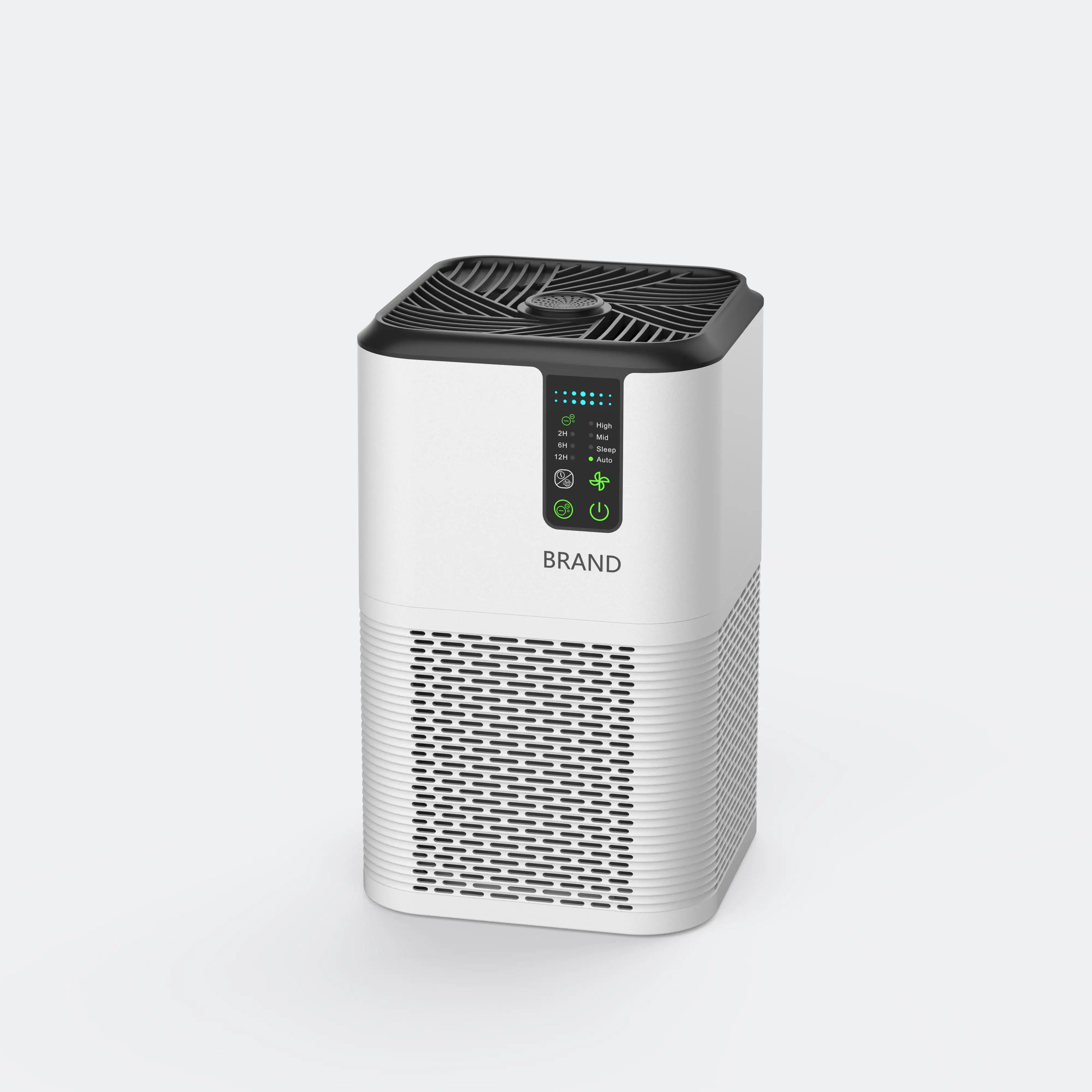 Desktop Air Purifier Built-in TVOC Sensor Indoor Air Quality Monitoring Aromatherapy Negative Ions Household Air Cleaner