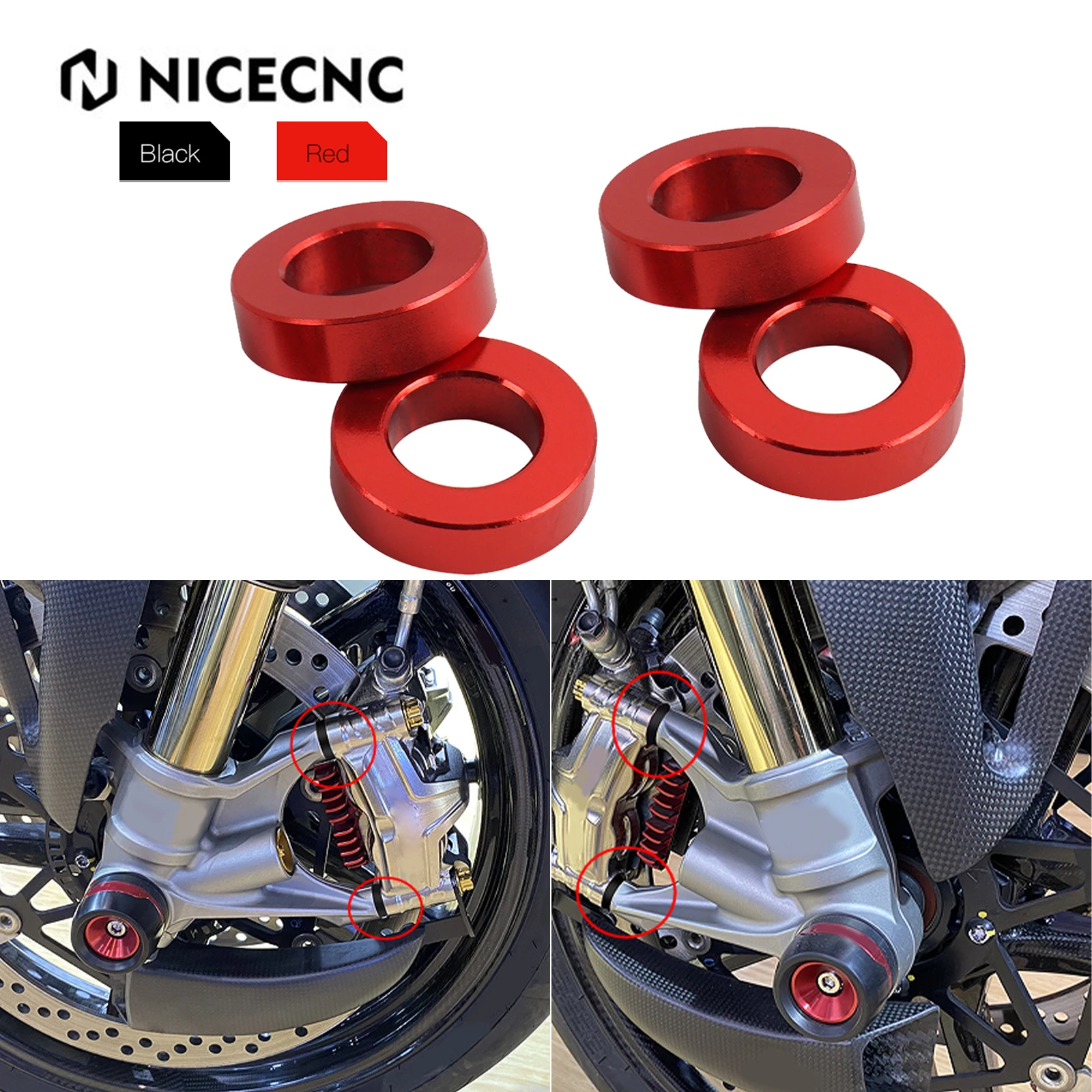 

Motorcycle Front Brake Caliper Spaces Kit For Ducati SUPERBIKE Panigale V4 R 2019-2021 V4 V4 S MULTISTRADA 1260 S MONSTER 1200 R