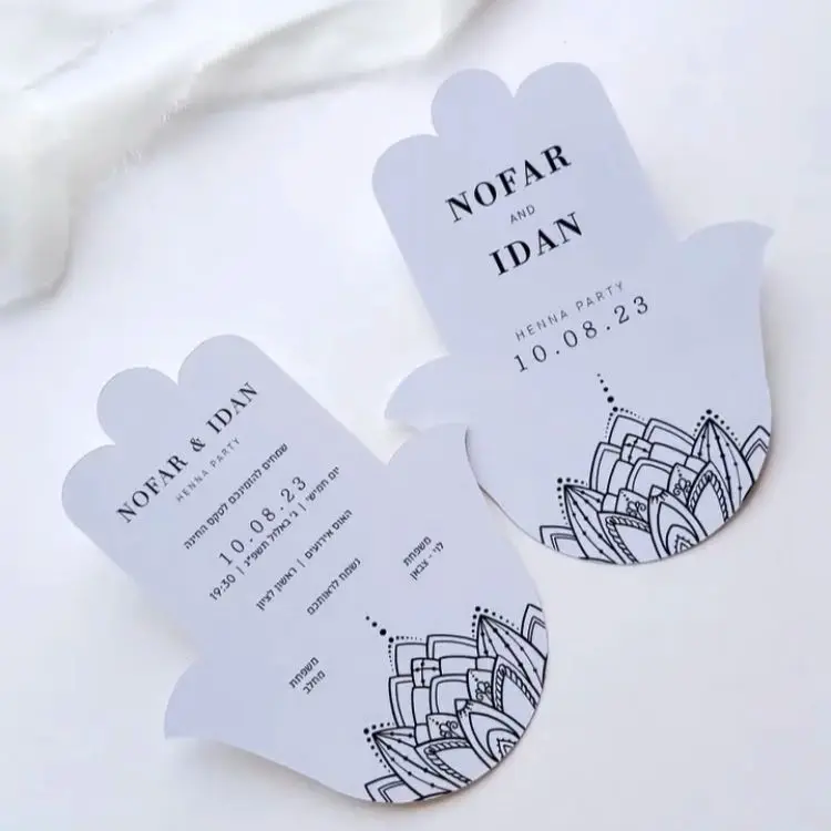 بطاقة تهنئة يدوية مخصصة همسة دعوة زفاف شخصية حفظ التاريخ ديكور حفلات عيد الميلاد شعار نص طباعة