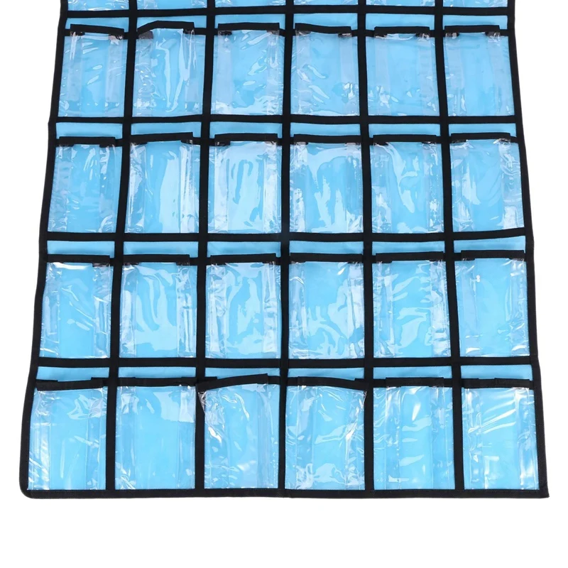 مخطط جيب TTKK 10X لحامل الآلة الحاسبة، 30 مخطط جيب للفصول الدراسية 33.5 × 24.5 بوصة منظم هاتف محمول معلق